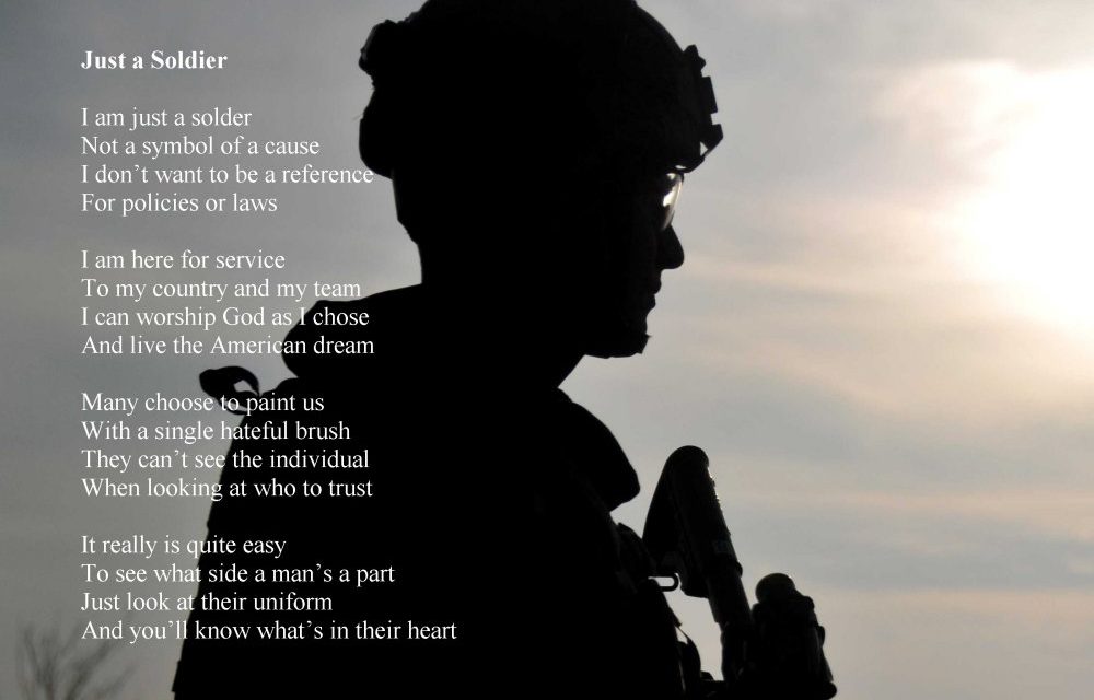 Just A Soldier - Sacred Poems - Inspirational Poetry Books